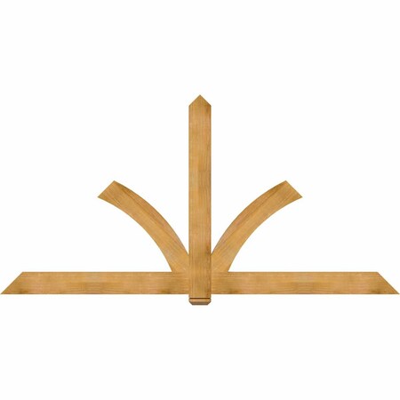 Ekena Millwork Redmond Rough Sawn Timber Gable Bracket, Western Red Cedar, 108"W x 54"H x 2"D x 6"F, 12/12 Pitch GBW108X54X0206RED00RWR